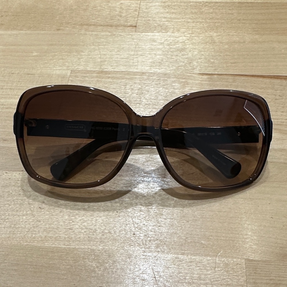 Coach Dark Brown Oversized Sunglasses